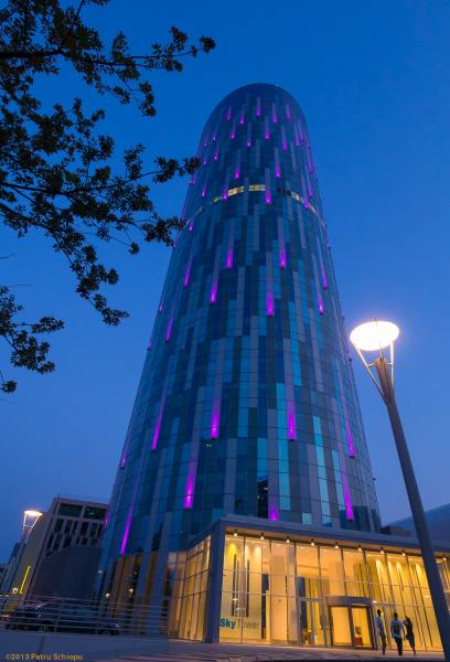 Sky Tower at blue hour / Bucharest